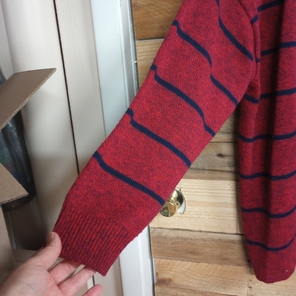 Blake by Devon Vintage Union Made Striped Open Front Cardigan Women's Medium - Picture 5 of 11